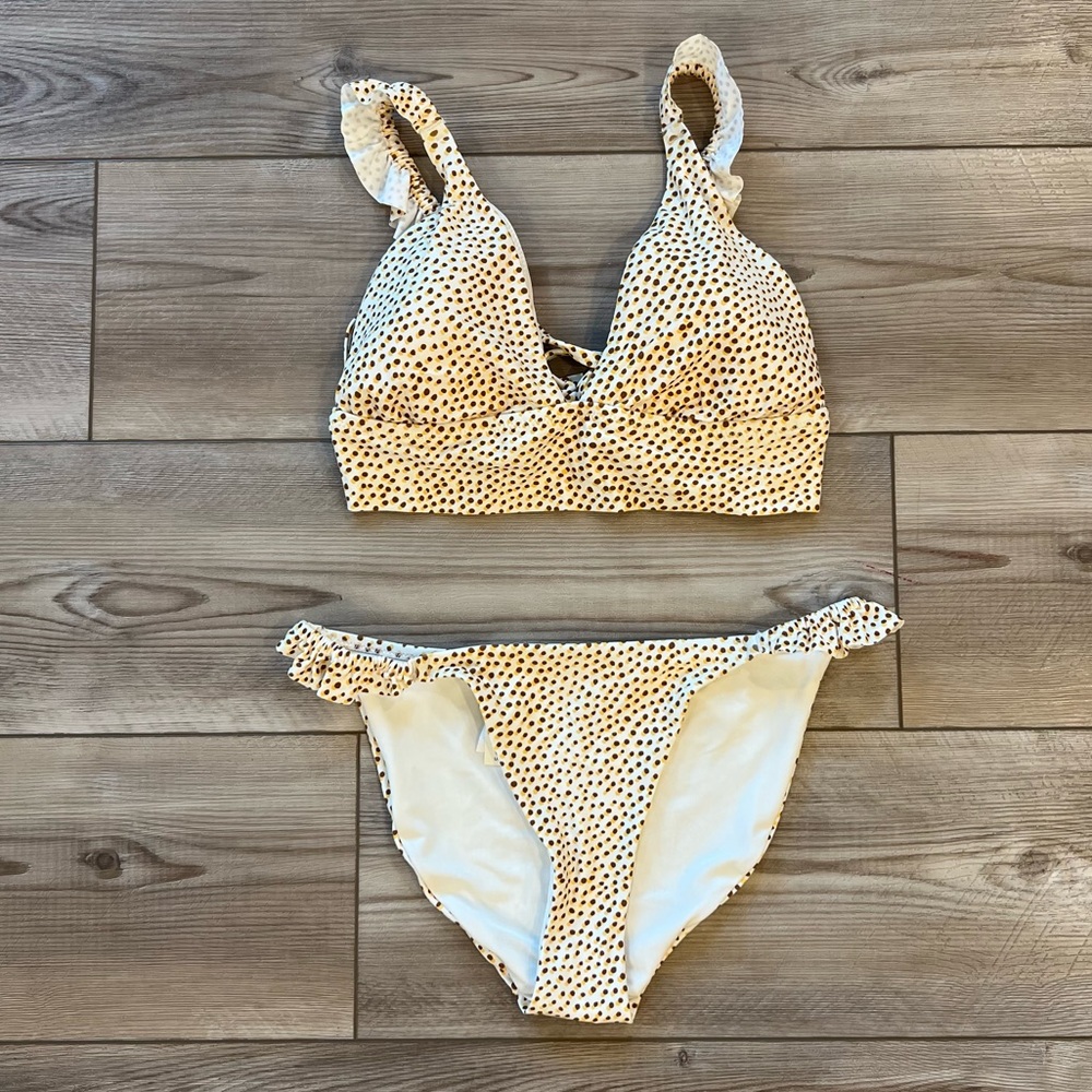 Aerie - Printed Ruffle Bikini